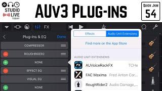 How to use AUDIO UNITS (AUv3) plug-ins in GarageBand iOS (iPad/iPhone)