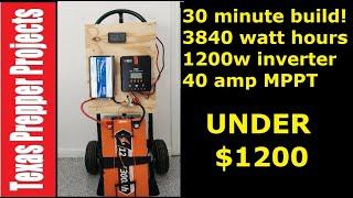 Build a 3840wh solar battery cart for under $1,200 in 30 minutes| #diy  Texas Prepper Projects