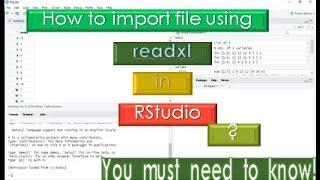 How to Import File in Rstudio?| using readxl ||