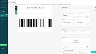 Adjust barcode label or paper sheet dimensions