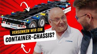Container-Chassis at a depth of 12 meters? - KRONE Challenge | KRONE TV