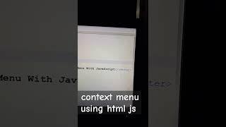 How to Create html context menu With JavaScript#js #javascript #contextmenu #webpagedesign