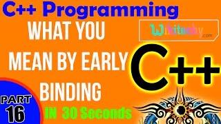 What You Mean by Early Binding in C++ | Early Binding in C++ | C++ Interview Questions and answers