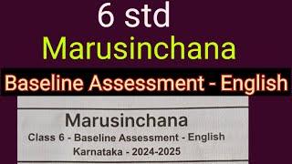 6 std Marusinchana Baseline Assessment - English @englisheasy8320