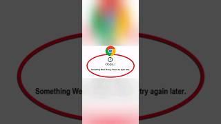 Something went wrong chrome browser problem solve #shorts