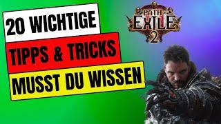 Path of Exile 2 Builds & News20 TIPPS & TRICKS für den Start  Level Rüstung Beginner Guide deutsch