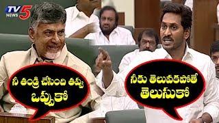 CM Vs EX CM : YS Jagan Mohan Reddy Vs Chandrababu Naidu at AP Assembly | TV5 News