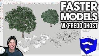 FASTER MODELS with FredoGhost - NEW Proxy Extension for SketchUp