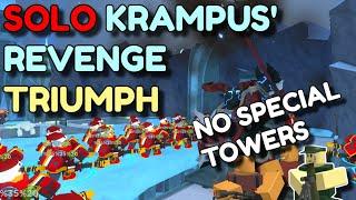 SOLO KRAMPUS' REVENGE XMAS 2023 EVENT WITH NO SPECIAL TOWERS | ROBLOX TOWER DEFENSE SIMULATOR