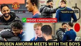 ALL SMILES!! RUBEN AMORIM Meets Mainoo, Yoro, Luke Shaw, Mount welcome MAN United new Manager #mufc