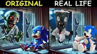 Oh No!! Zombies Will Hurt Sonic | The Sonic Tapes Animation | Original vs Plush Toys