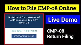 how to file cmp 08 in gst portal|cmp 08 return filing online|infogstwithlokesh