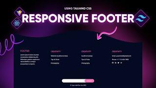 Responsive Curved Footer with Tailwind CSS | Step by Step Tutorial
