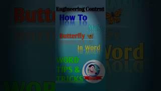 How to make butterfly in word #ytshorts #youtubeshorts #shortsvideo #word #views #symbol #laptop