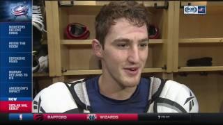 Lukas Sedlak on making NHL debut with Blue Jackets