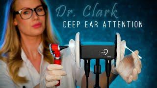 ASMR | 3DIO DEEP EAR ATTENTION | Dr. Clark Ear Exam Role Play  for Sleep | Isabel imagination