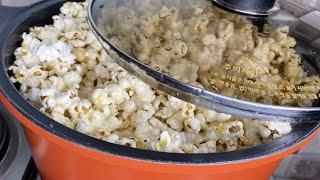 HOW TO MAKE SUGAR  POPCORN AT HOME WITH COOKING POT