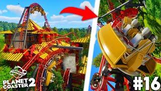 Planet Coaster 2 Completing my INSANE Spinning Coaster in my Theme Park!!