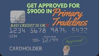Get approved for $9000 in Primary Tradelines TODAY!