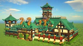 How to Build a JAPANESE CASTLE / FORTRESS in Minecraft!!