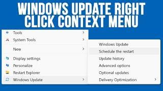 How to Add Right Click Windows Update Context Menu Items to Windows 10 and 11