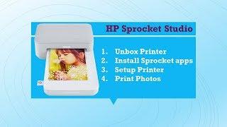 HP Sprocket Studio: Unbox, download apps, setup and print