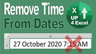 How To Remove Time From Date In Excel Using Formula