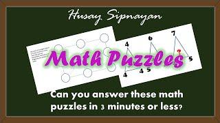 3-minute Math Puzzle by Husay Sipnayan | Set 1