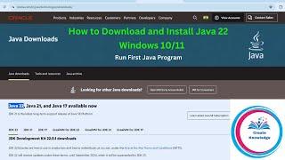 How to Install Java JDK 22 on Windows 10/11