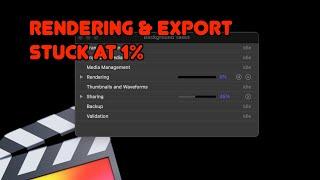 Solve Render / Export Stuck at 1% - Another Possible Solution | Final Cut Pro X "How to"