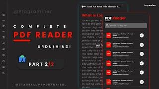 Android PDF Reader App - Part 2/2 | Implementation of PDF Viewer and SeachView