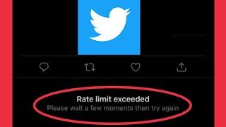 Fix Twitter Rate limit exceeded Please wait a few moments then try again problem solve