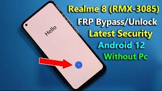 Realme 8 (RMX-3085) FRP Unlock Android 12 | Realme 8 Google Account Bypass Latest Security Withou Pc