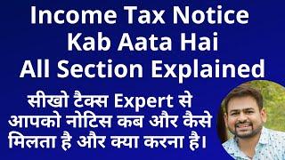 Income Tax Notice Kab Aata Hai | 143(1) 148 Income Tax Notice | Income Tax Notice Kaise Check Kare