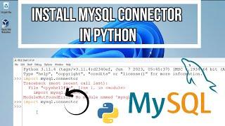 How to install MyQL connector in Windows | MySQL Connector in Python |  Interface Python with MySQL