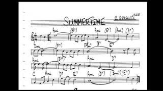 Summertime Play along - Backing track (C  key score violin/guitar/piano)