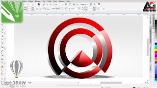 3D circle logo design | Corel Draw Tutorial