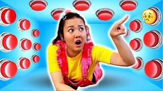 Ellie and Jimmy Play DIY 100 Button Challenge! | Super Compilation! | Ellie Sparkles Show