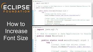 How to Increase the Font Size in Eclipse IDA