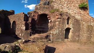 Castle Ruin Loewenstein And Hohenburg In Alsace/France