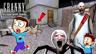 Granny Anger mode  Escape with Slendrina Teddy | Shiva and Kanzo Gameplay