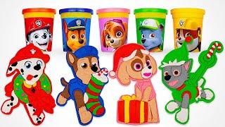 PAW Patrol Christmas Play Doh | Cozy Up with the Pups & Learn Colors | Preschool Learning for Kids