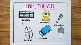 How to Draw Input Device / How to Draw Input Device Of Computer / Five Input Device Drawing