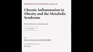 Chronic Inflammation in Obesity and the Metabolic Syndrome | RTCL.TV