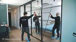 Piritas steel and glass partition installation