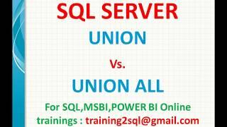 union vs union all in sql server | Union in SQL | Union All in SQL Server