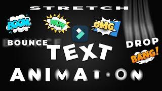 How to create Text Animation in Filmora 12 | Drop Text Animation | Bounce Text  Animation  #filmora