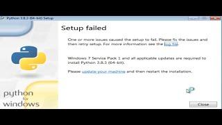 fix windows 7 service pack 1 error in python 3.7,3.8 and higher(updated)