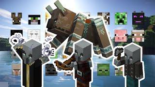 ILLAGERS VS 4 OF EVERY MOB | MINECRAFT