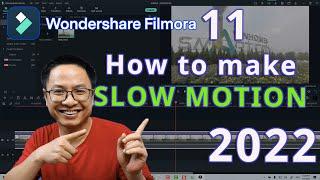 How to make a SLOW MOTION video - Filmora 11 Tutorial For Beginners